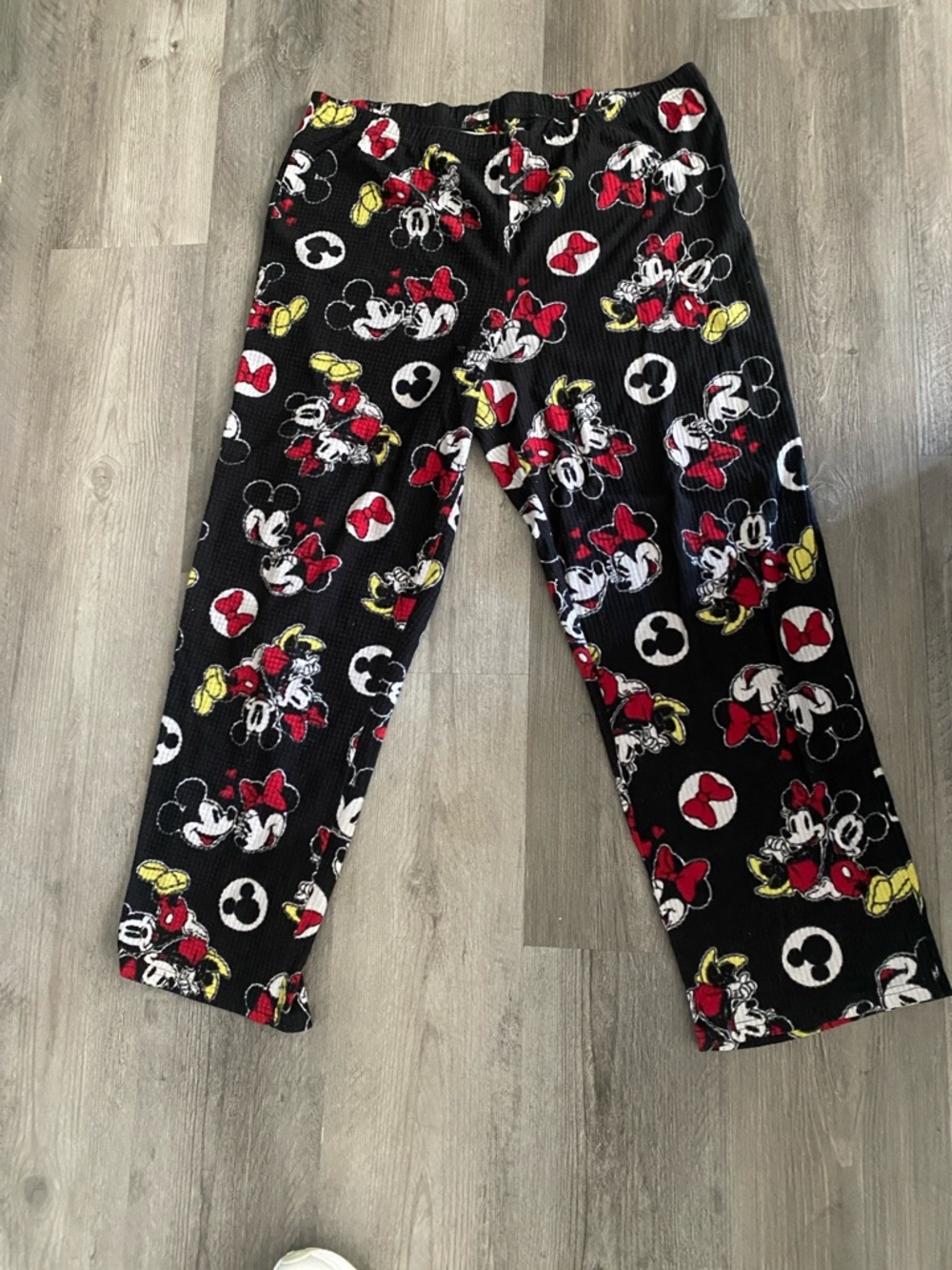 Disney Minnie Mouse Black, Red & Yellow Kids Pajama Bottoms